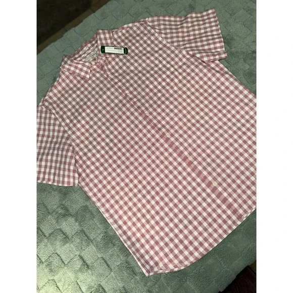 NWT Hawker Rye Short Sleeve Basketweave Slim Button Up Size 2XL - Picture 2 of 9